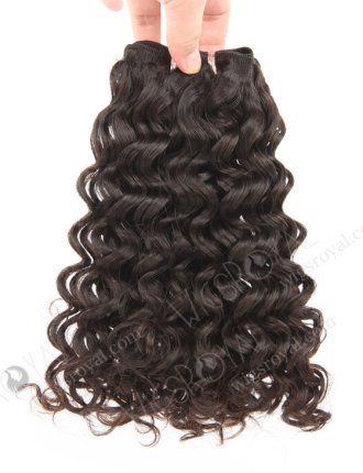 In Stock 7A Peruvian Virgin Hair 10" Double Drawn Water Curl Natural Color Machine Weft SM-6137