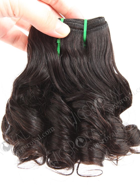 In Stock 5A Peruvian Virgin Hair 10" Double Drawn Deedee Curl Natural Color Machine Weft SM-6129-12657