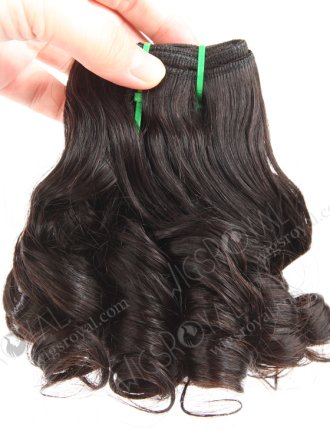 In Stock 5A Peruvian Virgin Hair 10" Double Drawn Deedee Curl Natural Color Machine Weft SM-6129