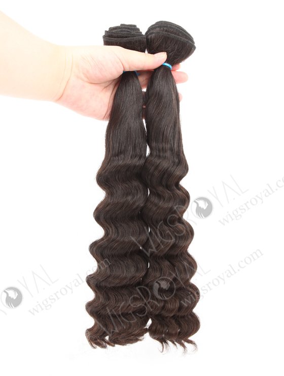 In Stock 7A Peruvian Virgin Hair 18" Double Drawn Edyie Wave Color #2 Machine Weft SM-6142-12784