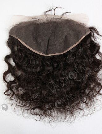 In Stock Indian Virgin Hair 16" Natural Wave Natural Color Lace Frontal SKF-009