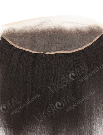 In Stock Brazilian Virgni Hair 14" Kinky Straight Natural Color Lace Frontal SKF-091