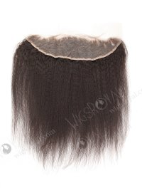 In Stock Indian Remy Hair 14" Kinky Straight Natural Color Lace Frontal SKF-092