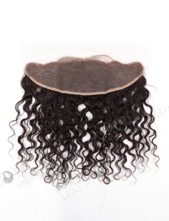 In Stock Brazilian Virgni Hair 12" Natural Curly Natural Color Lace Frontal SKF-072