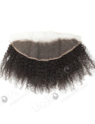 In Stock Indian Remy Hair 12" Jeri Curl Natural Color Lace Frontal SKF-084