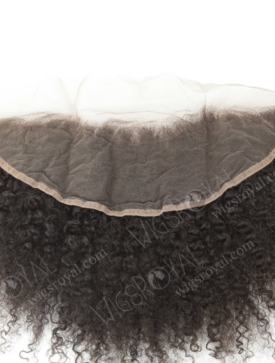 In Stock Indian Remy Hair 12" Jeri Curl Natural Color Lace Frontal SKF-084-12371