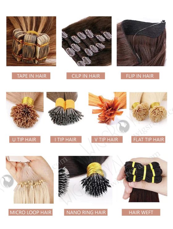 Summary of Various Styles of Virgin Hair Tape Hair Extension WR-TP-001-13325