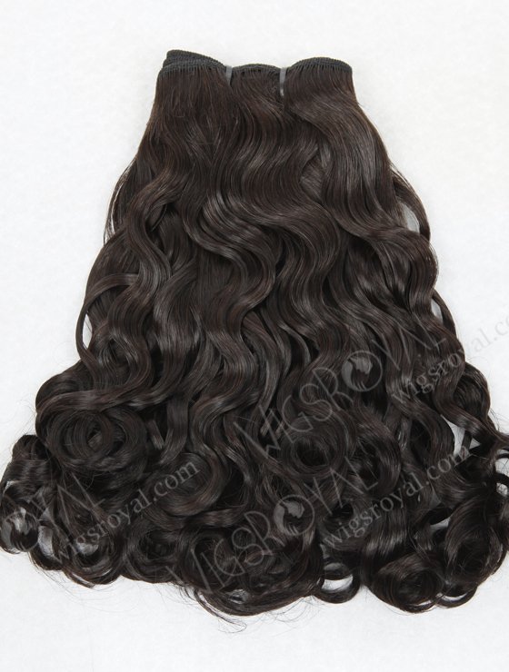 In Stock 7A Peruvian Virgin Hair 12" Double Drawn Bouncy Curl 1B# Color Machine Weft SM-670-13089