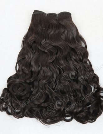 In Stock 7A Peruvian Virgin Hair 12" Double Drawn Bouncy Curl 1B# Color Machine Weft SM-670