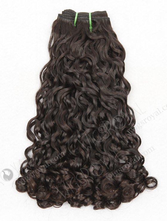 In Stock 7A Peruvian Virgin Hair 16" Double Drawn Bouncy Curl Natural Color Machine Weft SM-623-13064
