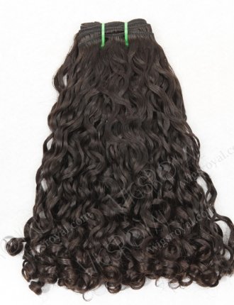 In Stock 7A Peruvian Virgin Hair 14" Double Drawn Bouncy Curl Natural Color Machine Weft SM-622
