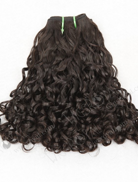 In Stock 7A Peruvian Virgin Hair 12" Double Drawn Bouncy Curl Natural Color Machine Weft SM-621-13049