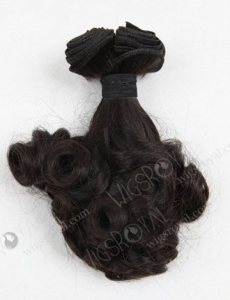 In Stock 7A Peruvian Virgin Hair 10" Double Drawn Tighter Tip Curl Natural Color Machine Weft SM-649