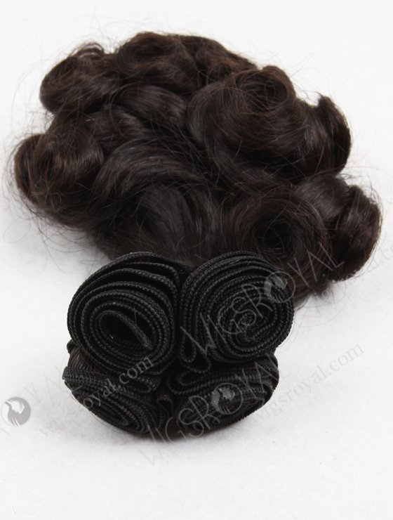 In Stock 7A Peruvian Virgin Hair 10" Double Drawn Tighter Tip Curl Natural Color Machine Weft SM-649-13195