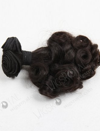 In Stock 7A Peruvian Virgin Hair 10" Double Drawn Tighter Tip Curl Natural Color Machine Weft SM-649