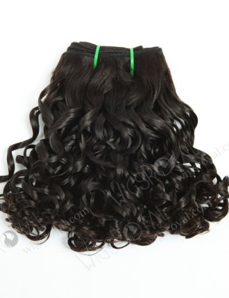 In Stock 7A Peruvian Virgin Hair 10" Double Drawn Bouncy Curl Natural Color Machine Weft SM-620