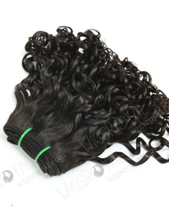 In Stock 7A Peruvian Virgin Hair 10" Double Drawn Bouncy Curl Natural Color Machine Weft SM-620