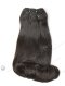 In Stock 7A Peruvian Virgin Hair 12" Double Drawn Straight with Roll Curl Tip Natural Color Machine Weft SM-665