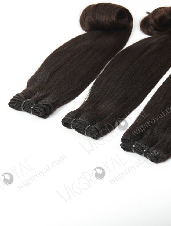 In Stock 7A Peruvian Virgin Hair 20" Double Drawn Straight with Roll Curl Tip Natural Color Machine Weft SM-669-13187