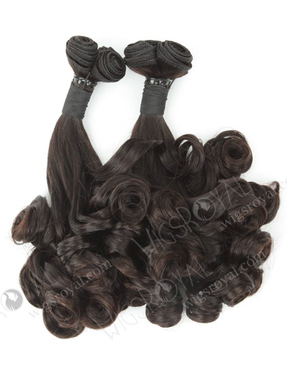 In Stock 7A Peruvian Virgin Hair 16" Double Drawn Tighter Tip Curl Natural Color Machine Weft SM-657-13207