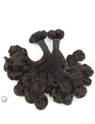 In Stock 7A Peruvian Virgin Hair 16" Double Drawn Tighter Tip Curl Natural Color Machine Weft SM-657