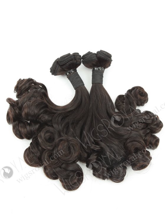 In Stock 7A Peruvian Virgin Hair 16" Double Drawn Tighter Tip Curl Natural Color Machine Weft SM-657-13208