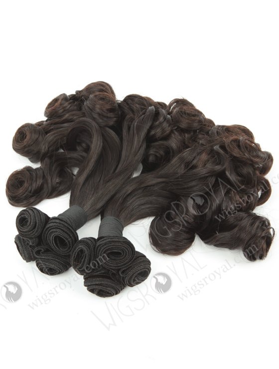 In Stock 7A Peruvian Virgin Hair 16" Double Drawn Tighter Tip Curl Natural Color Machine Weft SM-657-13210