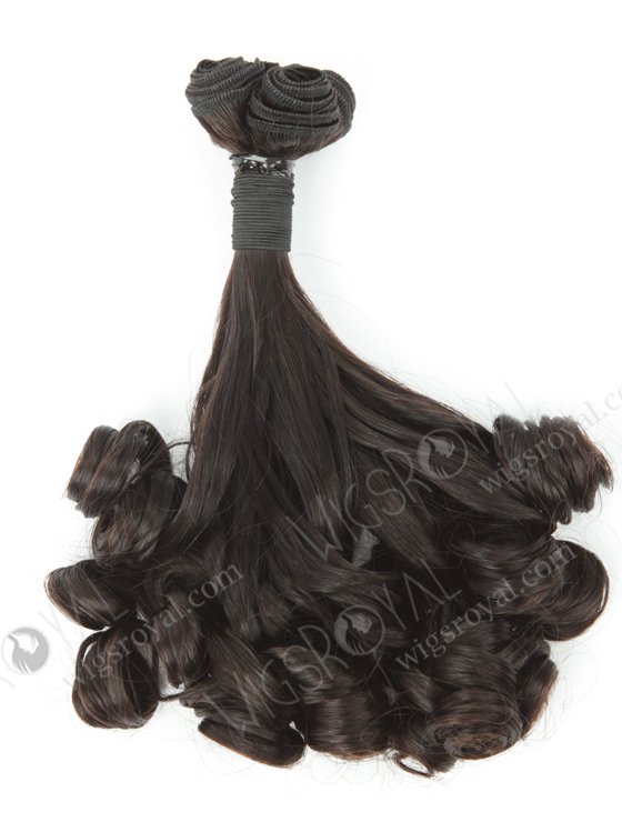 In Stock 7A Peruvian Virgin Hair 16" Double Drawn Tighter Tip Curl Natural Color Machine Weft SM-657-13212
