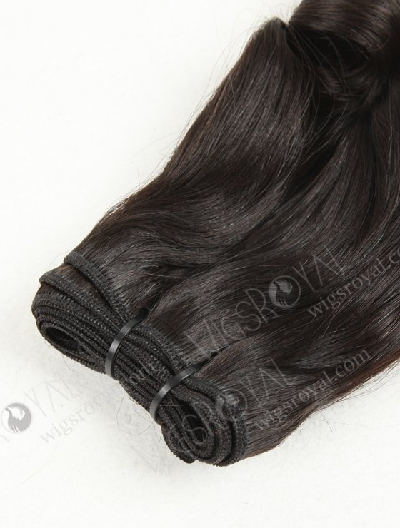 In Stock 7A Peruvian Virgin Hair 12" Double Drawn Straight with Spiral Curl Tip Natural Color Machine Weft SM-651-13109