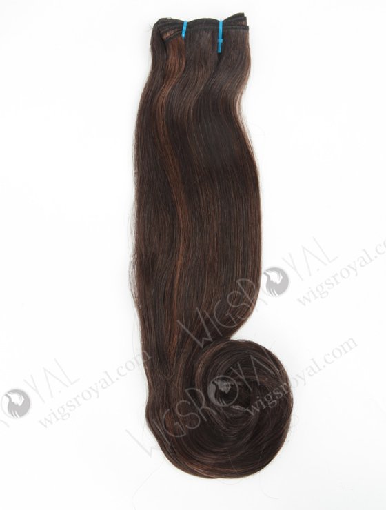 In Stock 7A Peruvian Virgin Hair 18" Double Drawn Straight With Roll Curl Tip 2/6# Evenly Blended Machine Weft SM-6109-12932