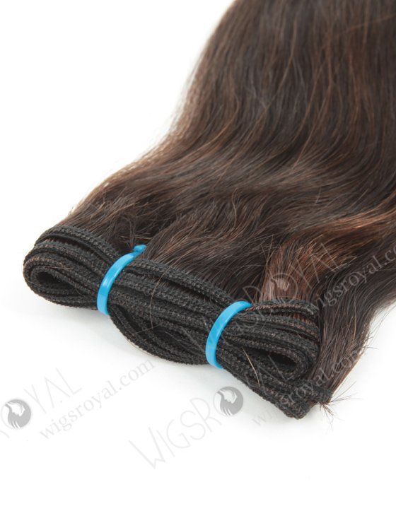 In Stock 7A Peruvian Virgin Hair 18" Double Drawn Straight With Roll Curl Tip 2/6# Evenly Blended Machine Weft SM-6109-12933