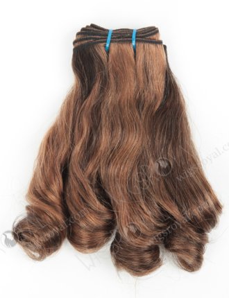 In Stock 7A Peruvian Virgin Hair 10" Double Drawn Wavy With Curl Tip 10/2# Evenly Blended Machine Weft SM-6115