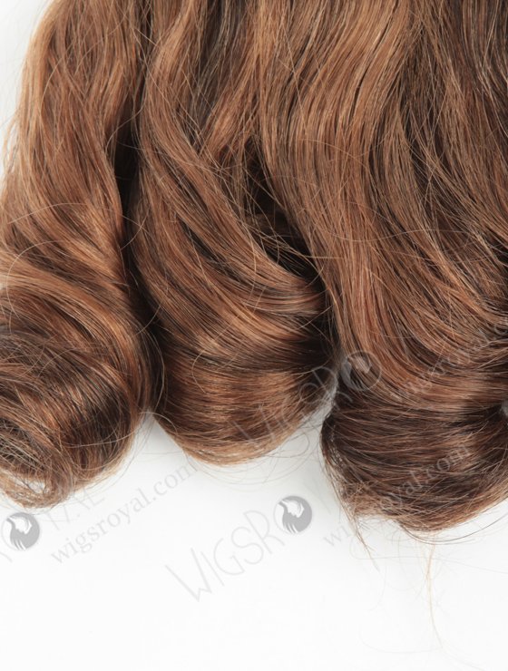 In Stock 7A Peruvian Virgin Hair 10" Double Drawn Wavy With Curl Tip 10/2# Evenly Blended Machine Weft SM-6115-12965