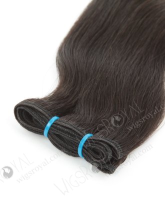 In Stock 7A Peruvian Virgin Hair 20" Double Draw Straight With Roll Curl Tip T-Natural Color/10# Machine Weft SM-6108
