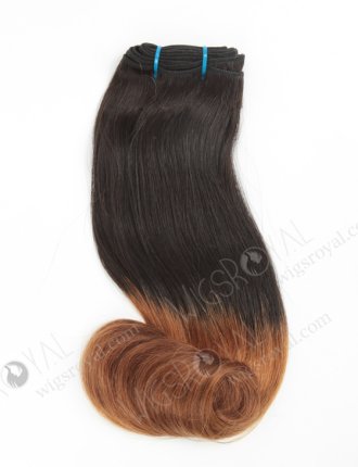 In Stock 7A Peruvian Virgin Hair 14" Double Draw Straight With Roll Curl Tip T-Natural Color/10# Machine Weft SM-6107
