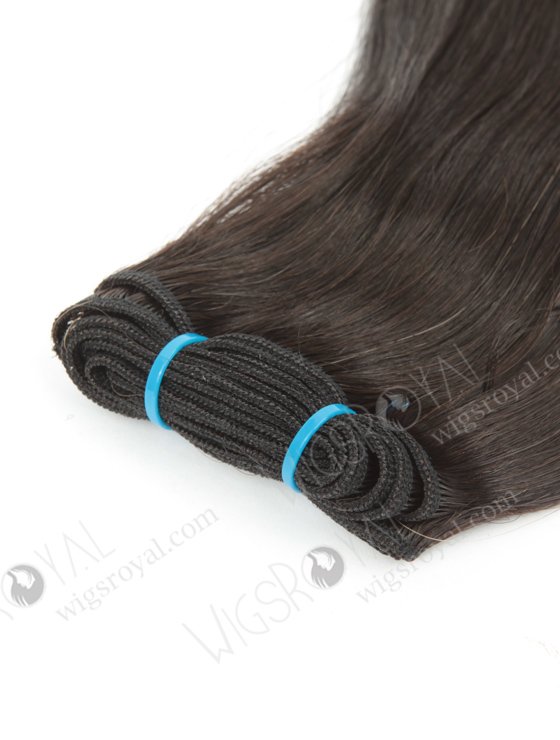 In Stock 7A Peruvian Virgin Hair 14" Double Draw Straight With Roll Curl Tip T-Natural Color/10# Machine Weft SM-6107-12927