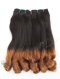 In Stock 7A Peruvian Virgin Hair 14" Double Drawn Straight With Spiral Curl Tip T-Natural Color/10# Machine Weft SM-6113