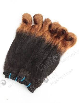 In Stock 7A Peruvian Virgin Hair 14" Double Drawn Straight With Spiral Curl Tip T-Natural Color/10# Machine Weft SM-6113