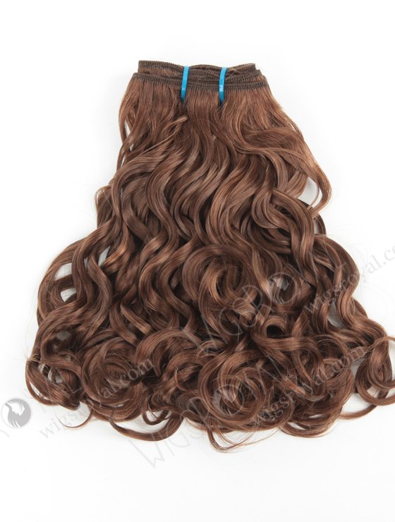 In Stock 7A Peruvian Virgin Hair 10" Double Drawn Looser Bouncy Curl 10/4# Evenly Blended Machine Weft SM-6117-12975