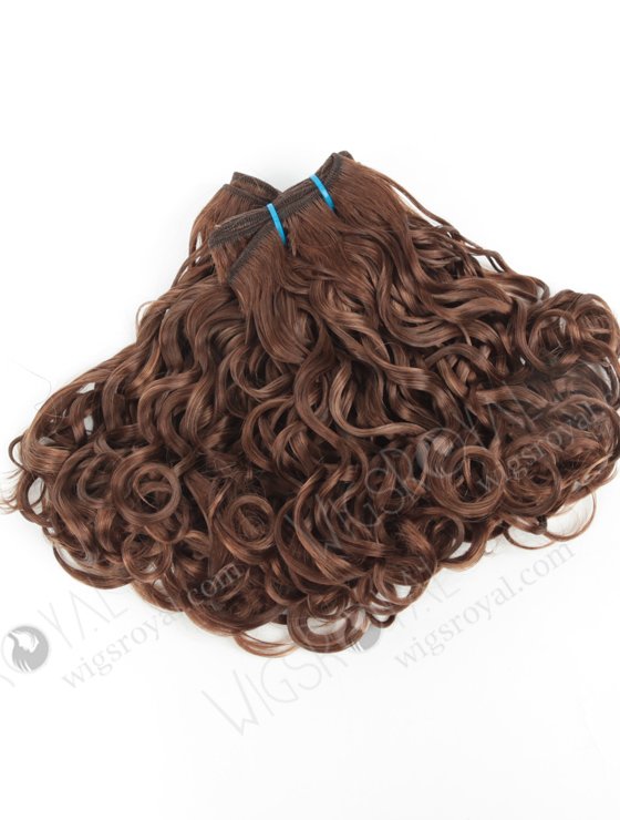 In Stock 7A Peruvian Virgin Hair 10" Double Drawn Looser Bouncy Curl 10/4# Evenly Blended Machine Weft SM-6117-12978