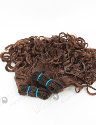 In Stock 7A Peruvian Virgin Hair 10" Double Drawn Looser Bouncy Curl 10/4# Evenly Blended Machine Weft SM-6117