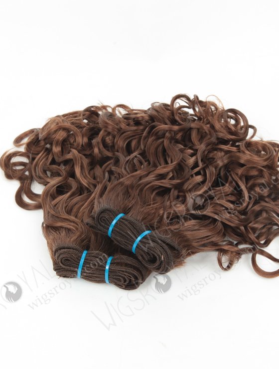 In Stock 7A Peruvian Virgin Hair 10" Double Drawn Looser Bouncy Curl 10/4# Evenly Blended Machine Weft SM-6117-12977