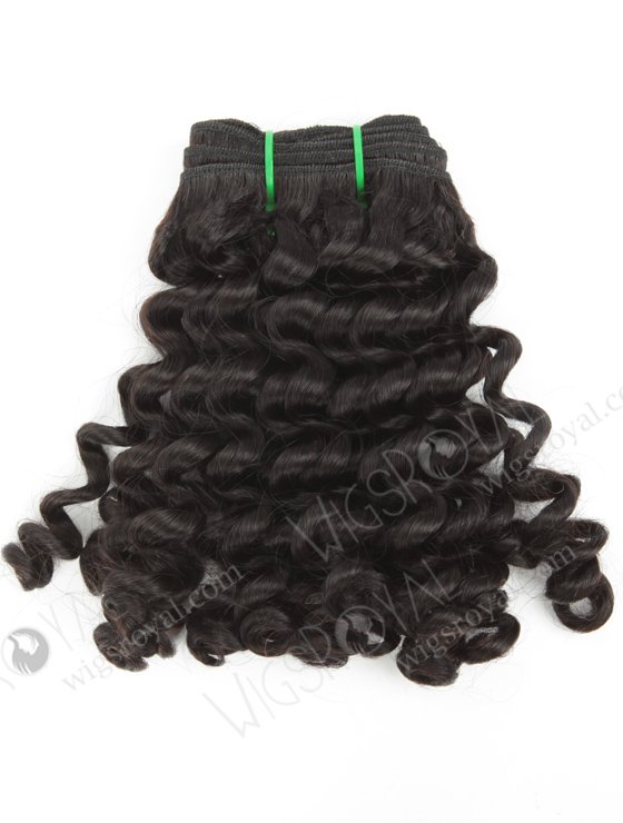 In Stock 7A Peruvian Virgin Hair 12" Double Drawn Deep Curl Natural Color Machine Weft SM-6105-12915