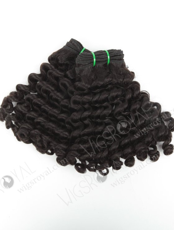 In Stock 7A Peruvian Virgin Hair 12" Double Drawn Deep Curl Natural Color Machine Weft SM-6105-12916
