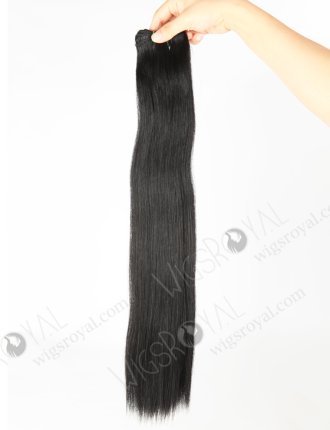 In Stock 7A Peruvian Virgin Hair 22" Double Drawn Straight Color #1B Machine Weft SM-6144