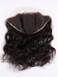 In Stock Indian Remy Hair 12" Natural Wave Natural Color Lace Frontal SKF-024