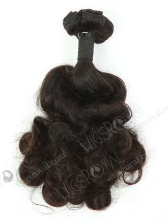 In Stock 7A Peruvian Virgin Hair 16" Double Drawn Wavy With Curl Tip Natural Color Machine Weft SM-676
