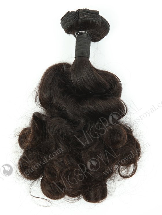 In Stock 7A Peruvian Virgin Hair 16" Double Drawn Wavy With Curl Tip Natural Color Machine Weft SM-676-13280