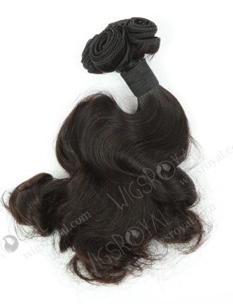 In Stock 7A Peruvian Virgin Hair 12" Double Drawn Wavy With Curl Tip Natural Color Machine Weft SM-674