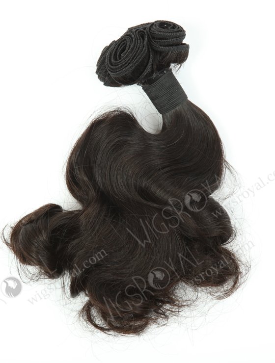 In Stock 7A Peruvian Virgin Hair 12" Double Drawn Wavy With Curl Tip Natural Color Machine Weft SM-674-13263